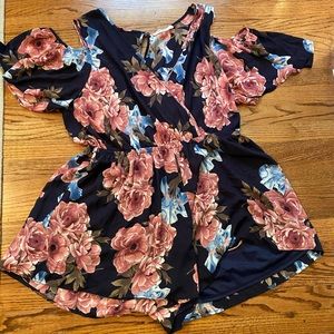 A Beautiful Soul blue floral romper